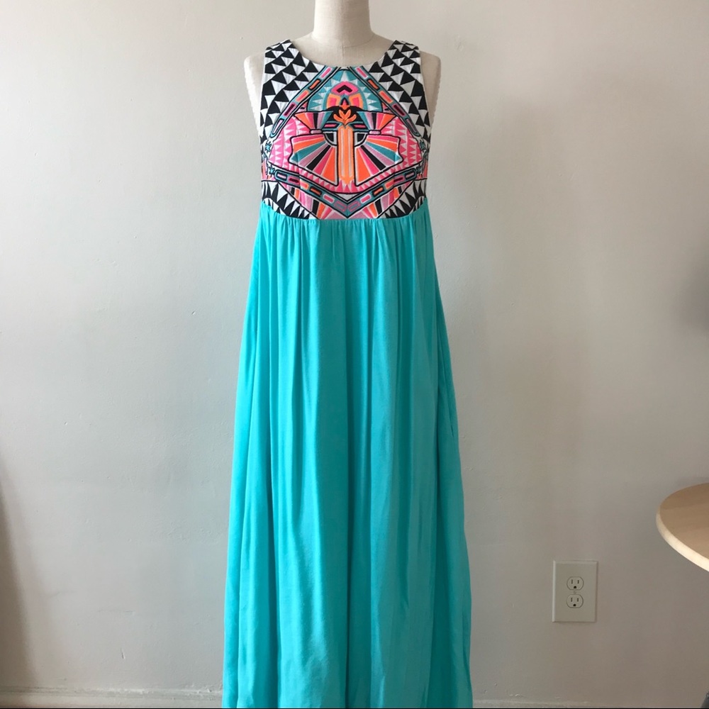 Mara Hoffman Cosmic Fountain Dress, Blue, S
